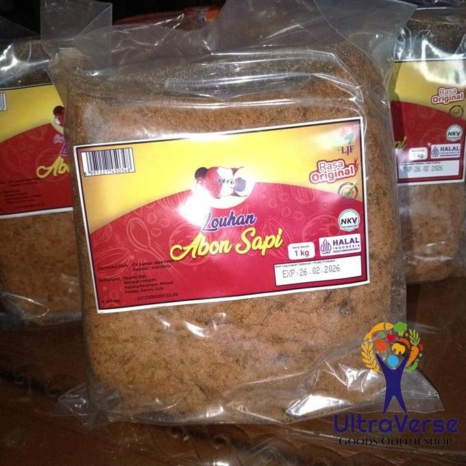 

Abon Sapi cap Louhan 1 Kg HALAL Premium Enak TB