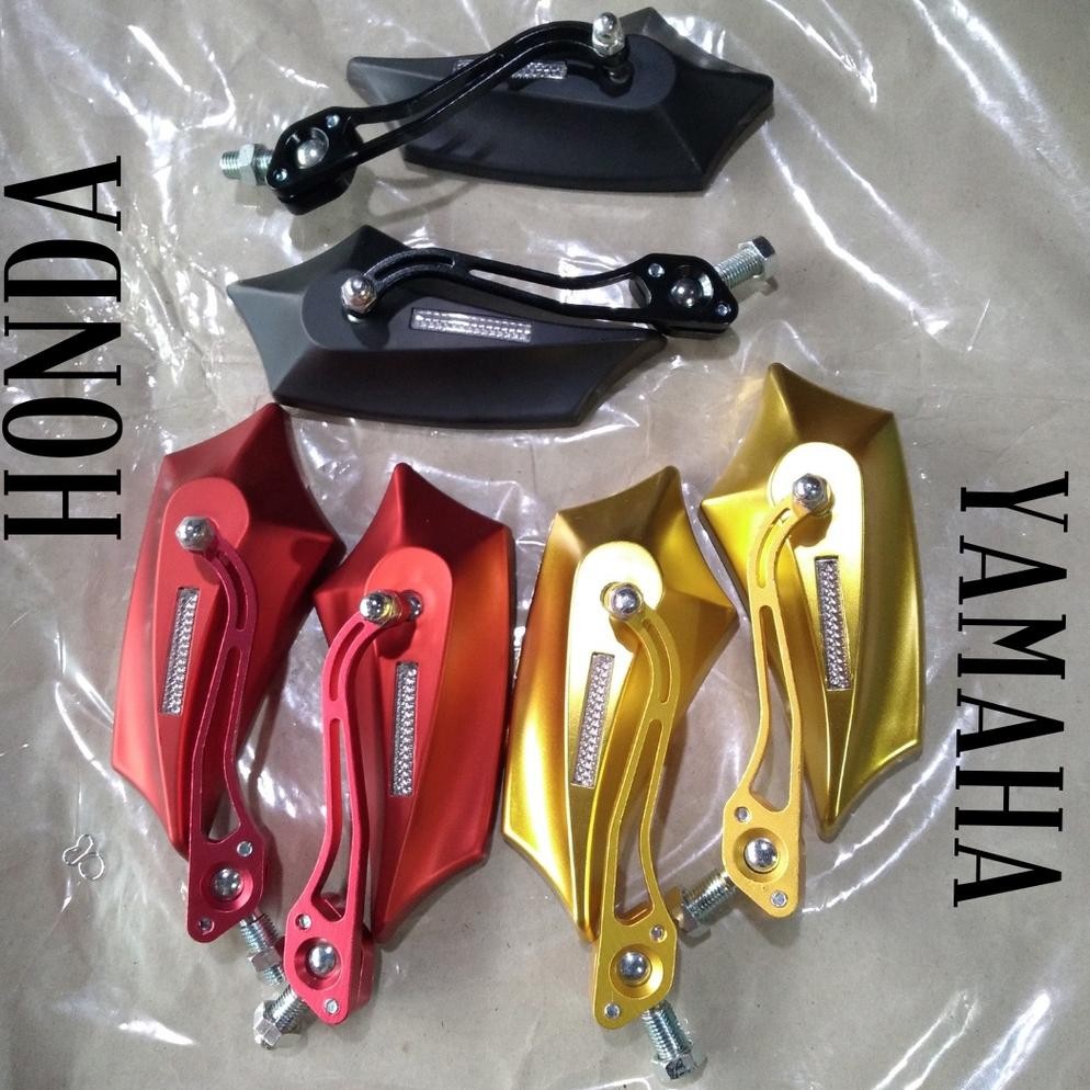 Kaca Spion Batman Sepion Motor Variasi Untuk Semua Motor Full Cnc Warna Merah, Hitam, Gold