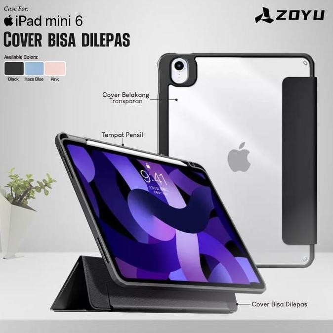 

Soft Case iPad Mini 6 Transparan Hybrid Anti Crack dengan Slot Pensil - Casing Tablet