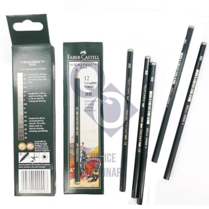 

Isi Pensil Faber Castell 9000 HB 2B Pensil Ujian Komputer Kayu Ori