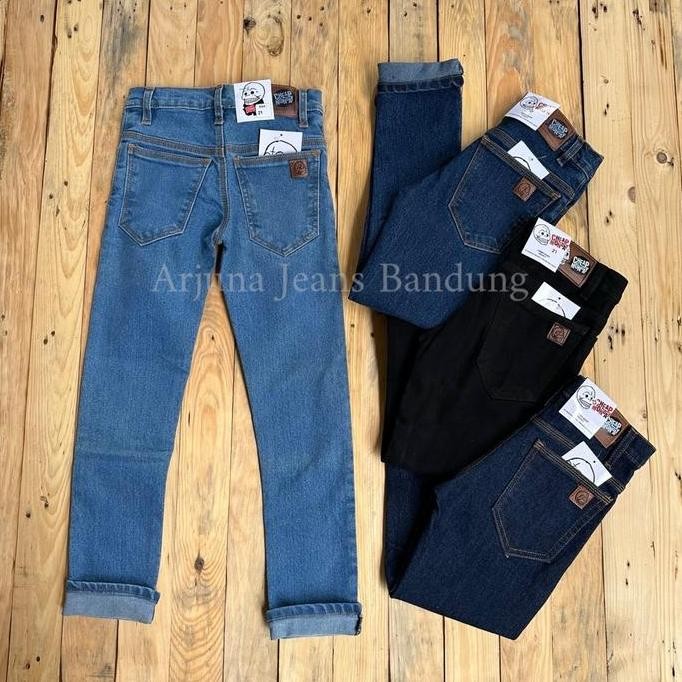 

Celana Anak Model Pensil Slimfit Jeans Stretch Polos Usia 7-16 Tahun Fashion Kekinian