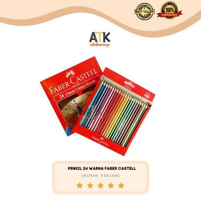 

Faber Castell Pensil Warna Isi 24 Panjang Colour Pencil Original ATK