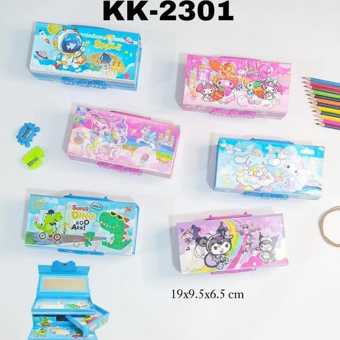 

Kotak Pensil Karton SOS 3 Tingkat | Pencil Case Sekat Stationery Organizer