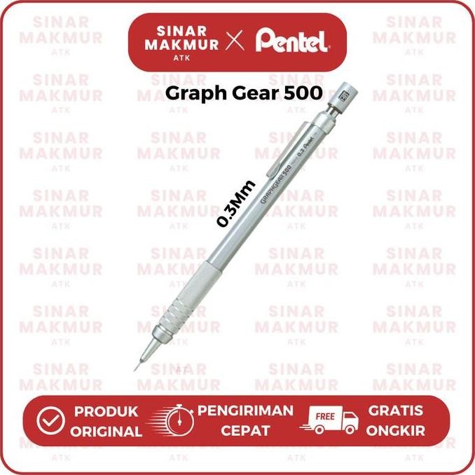 

Pensil Mekanik/Mechanical Pencil Graphgear 500 Pentel (Pcs) New Stok