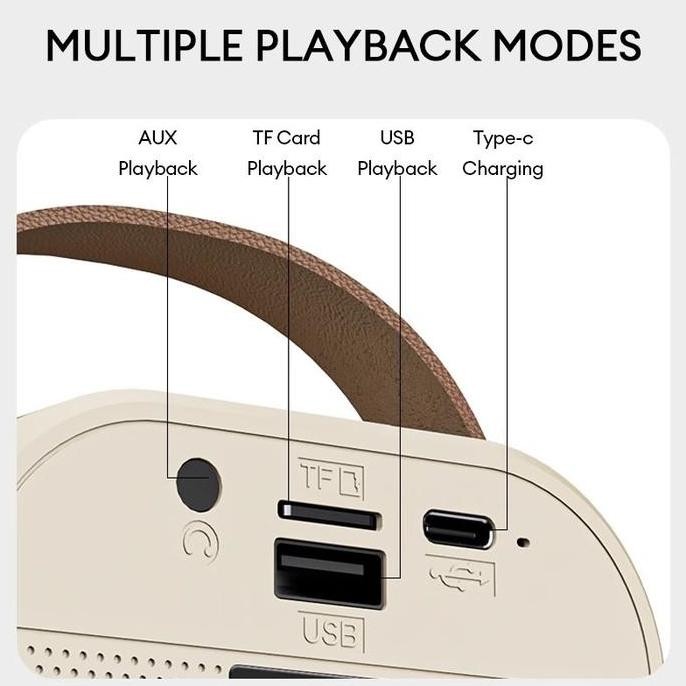 Goojodoq K12 Mini Ktv Bluetooth Speaker - Led Karaoke Wireless Smule Wesing