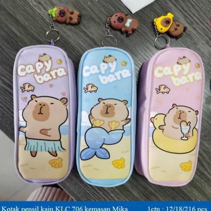 

Tempat Pensil Capybara Sleting + Gantungan Pencil Case Capybara