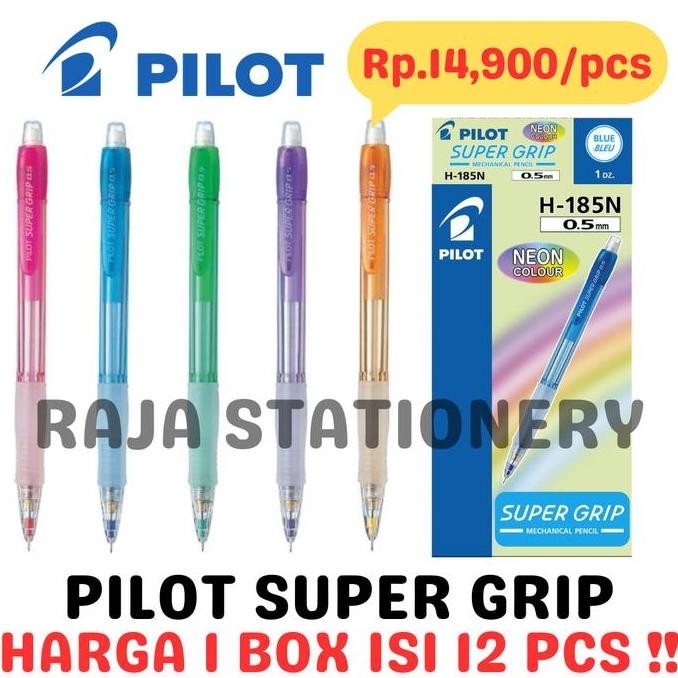 

Pilot Super Grip Pensil Mekanik 0.5mm H-185 Box 12pcs Original