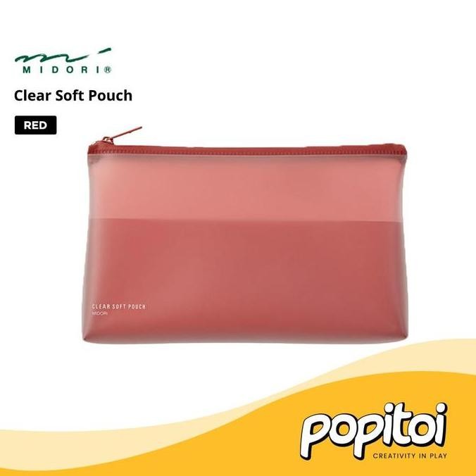 

Midori Clear Soft Pouch Kotak Tempat Pensil Pencil Pen Case Tpu