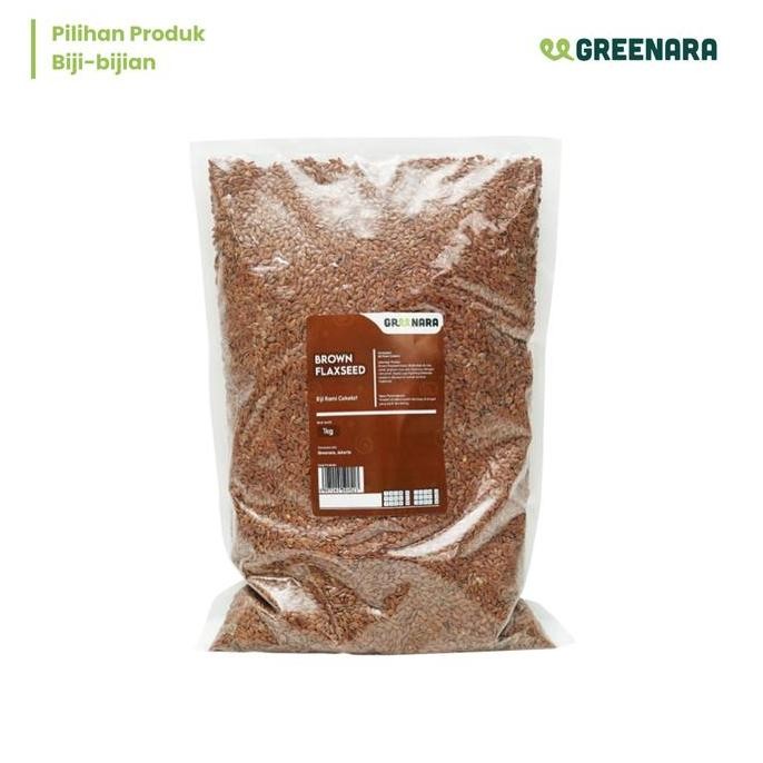 

LM Greenara Biji Rami Coklat 1kg / Natural Brown Flaxseed