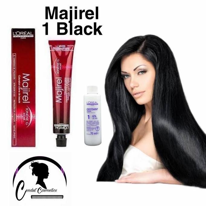 Loreal Majirel 1 black / pewarna rambut / hair color