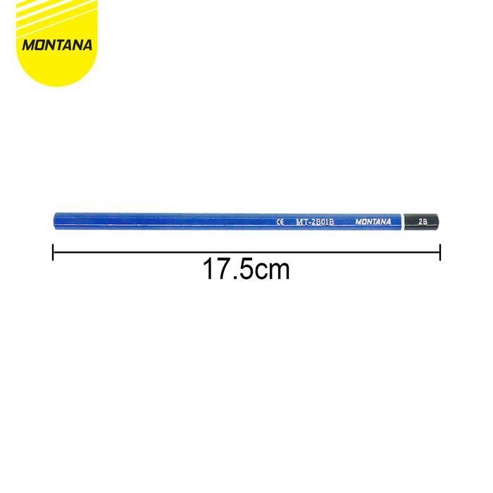 

EMS MONTANA Pensil 2B Lulus Uji Komputer 12 Pcs Pencil Alat Tulis Sekolah dan Kantor MT2B01