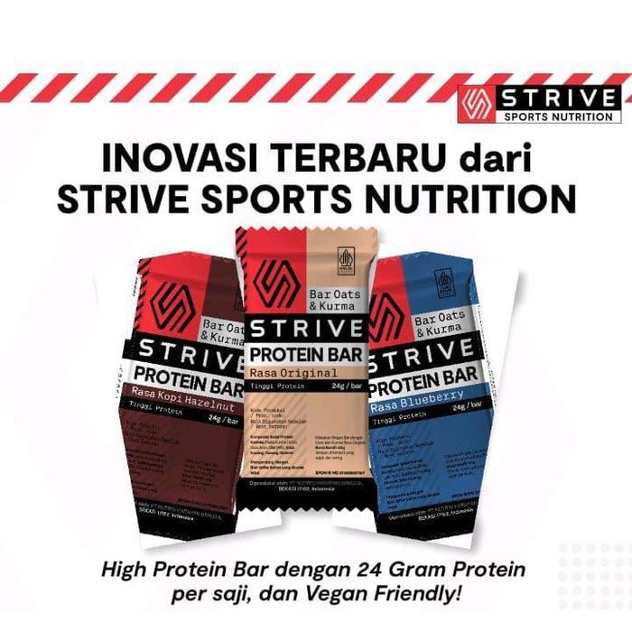 

Rkm Strive Protein Bar Muscle Recovery Meal Cemilan Olahraga Sehat