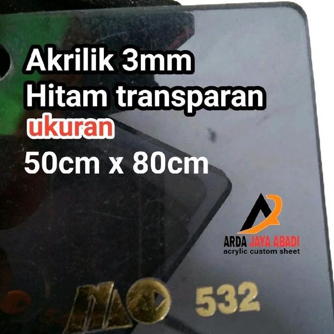

Akrilik 3Mm Hitam Transparan 50 X 80 Akrilik Hitam Riben Mc Paper Stationery New Stok