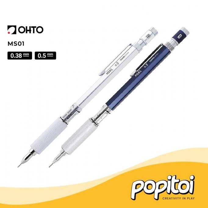 

Ohto Ms01 Mechanical Pencil 0.3 0.5 Mm Pensil Mekanik Cetek Gambar New Stok