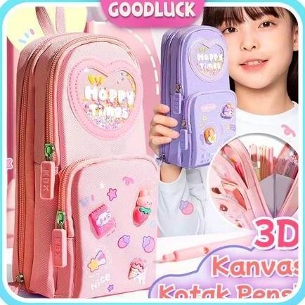 

Tempat Pensil Kotak 3D Anak Perempuan Lucu Besar/ Korea Kotak Pensil Kanvas 6 Ruang / Tempat Pensil Kapasitas Besar Stroberi/Ceri/Es Krim New Stok