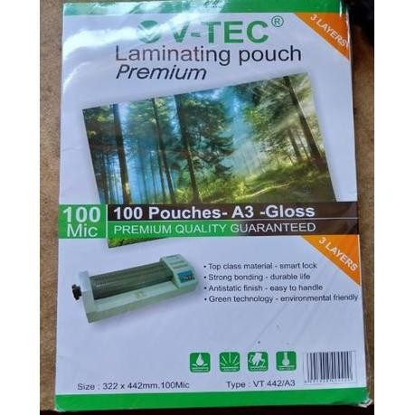 

Plastik Laminating A3 / Plastik Laminasi / Plastik Laminating 100Mic / Laminating A3 - Vtec New Stok