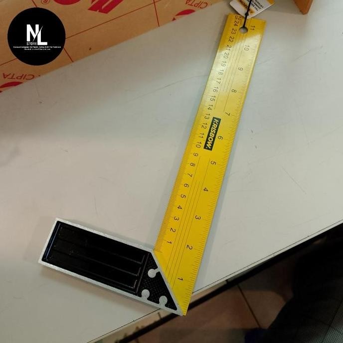

Penggaris Siku Besi 25Cm Merk Krisbow Original New Stok