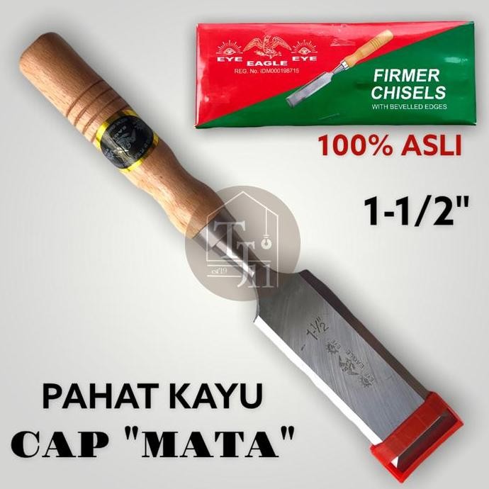 

Pahat Kayu Baja Cap Mata Ukuran 1-1/2" / Tatah Pisau Kayu Cap Mata