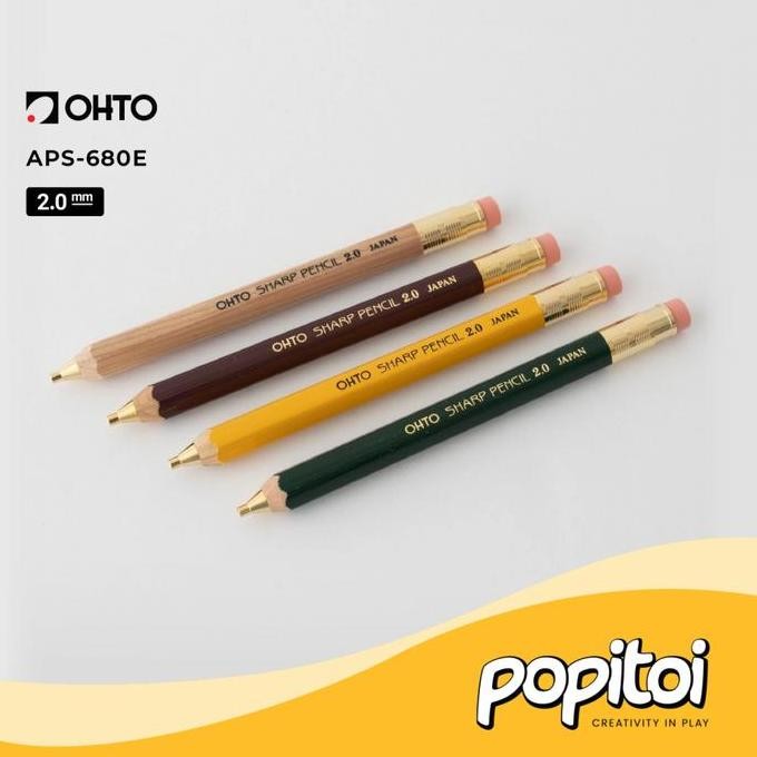 

Ohto Aps-680E Sharp Wooden Mechanical Pencil Lead Holder 2.0 Mm Pensil Mekanik Cetek New Stok
