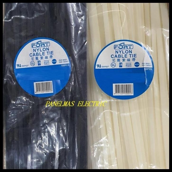 

DISKON KABEL TIES 4.8MM X 25CM (250MM) FORT PUTIH/HITAM !!!!!!