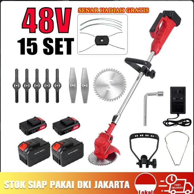 48V Mesin Potong Rumput Cordless Grass Trimmer Mesin Pemotong Rumput