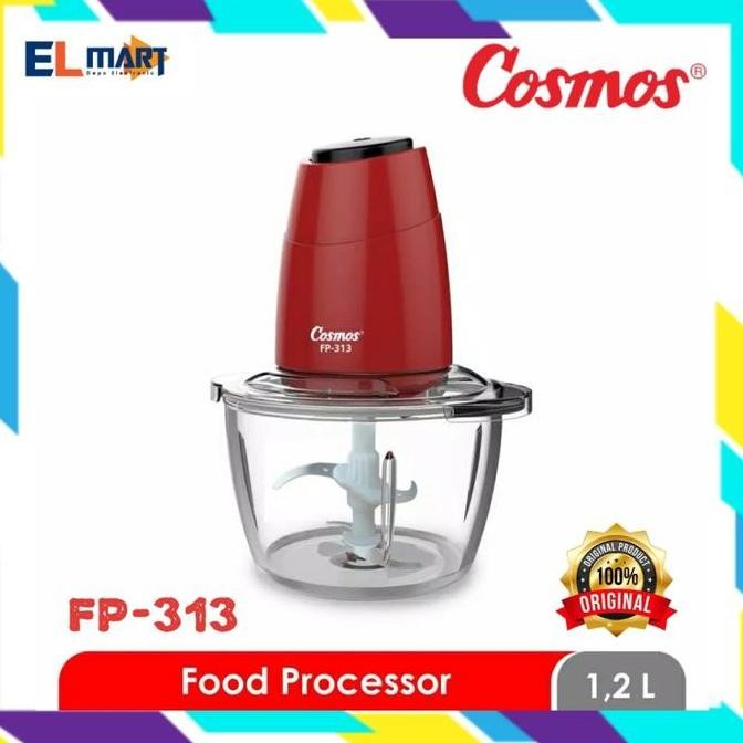 COSMOS food processor FP 313  Pelumat Penggiling Bumbu Daging FP313 Chopper Gelas Kaca 1.2l FP-313