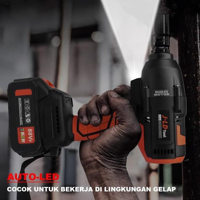 JLD Mesin bor impact baterai torsi besar 550NM impact wrench brushless