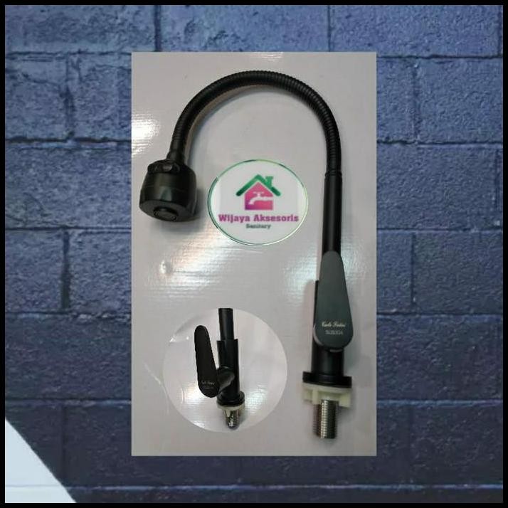 Kran Air Cuci Piring Stenlees 304 Hitam/Kran Air Sink Tanam