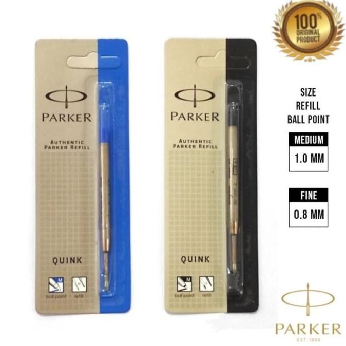 

Authentic Parker Quink Ballpoint Pen Refill Refil Isi Ulang Pulpen Original Merek Asli New Stok
