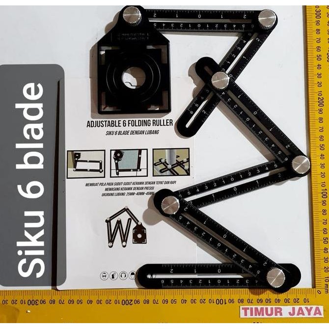

Penggaris Siku Multifungsi 6 Fungsi / 6 Blade Multifunction Ruler New Stok