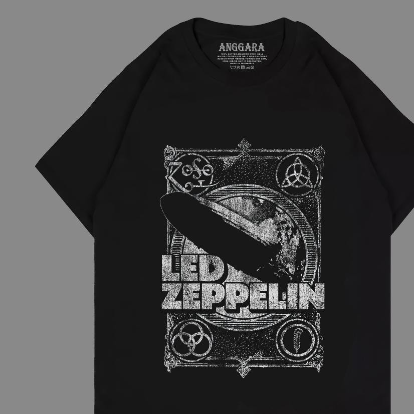Promo Kaos Led Zeppelin Zoso Rocket Logo Kaos Band Led Zeppelin Kaos Musik Distro