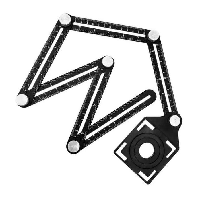 

Penggaris Lipat 6 Sudut Siku Pola Multifungsi Template Alat Ukur Tukang Keramik Serbaguna Lubang New Stok