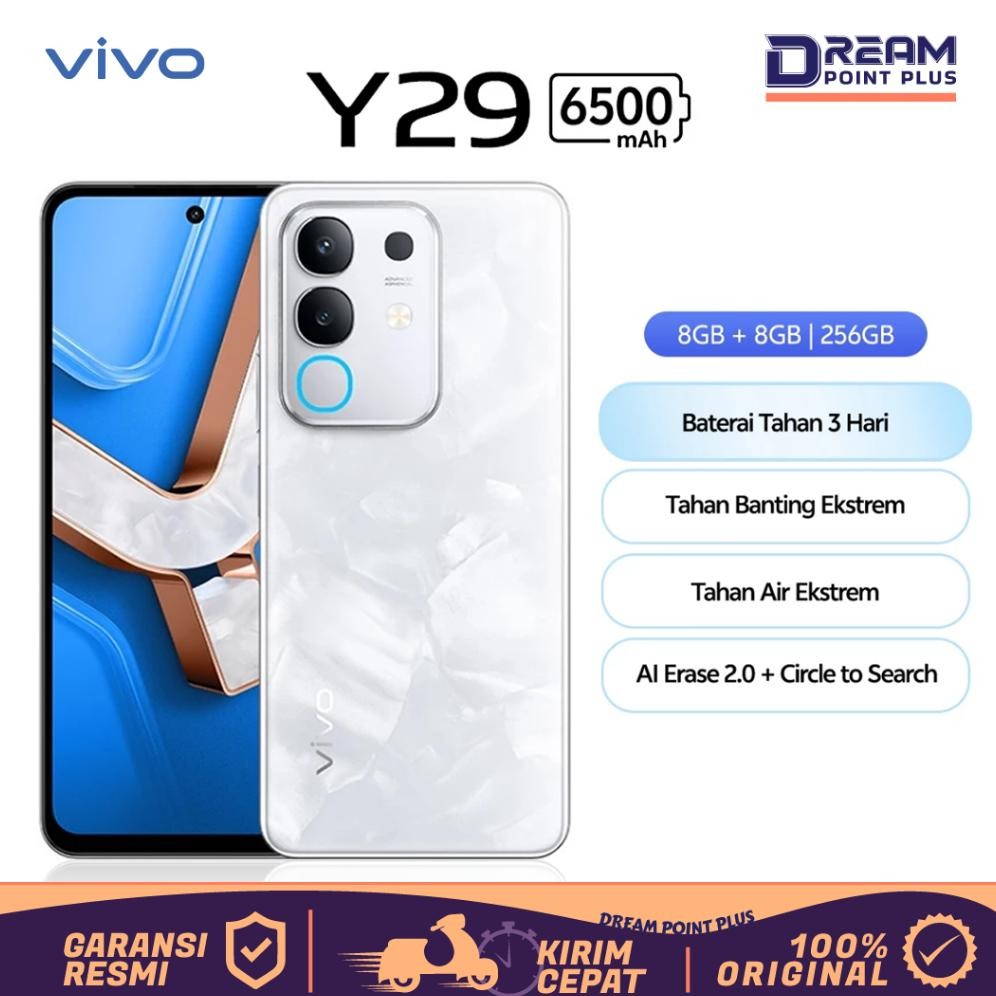 Vivo Y29 8/256 Tahan Banting dan Tahan air Baterai Besar HP Gaming Murah Original 100% Garansi Resmi