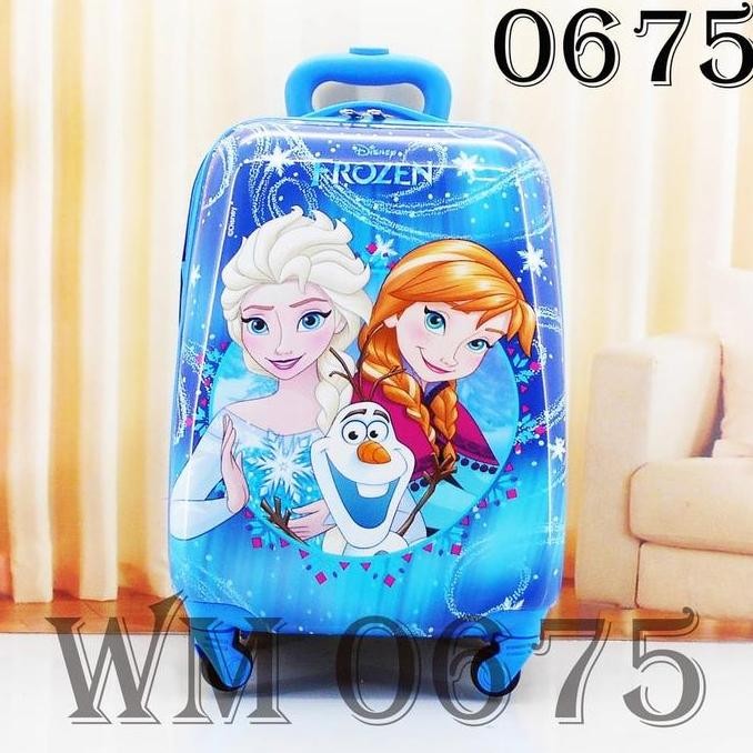 TAS TROLI KOPER ANAK 16" TAS TRAVEL ANAK KOPER FIBER ANAK FROZEN
