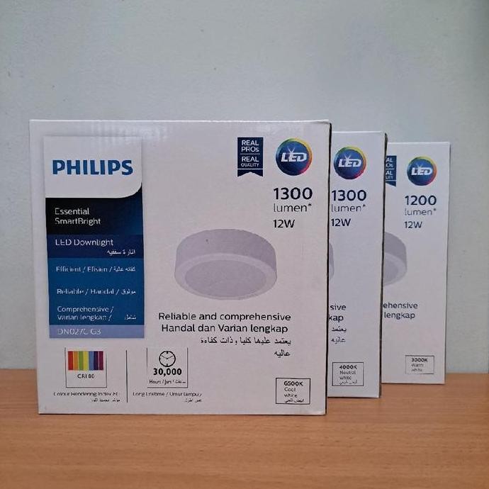Philips Downlight LED DN027C Outbow 12W Putih 6500K Semi Putih Kuning