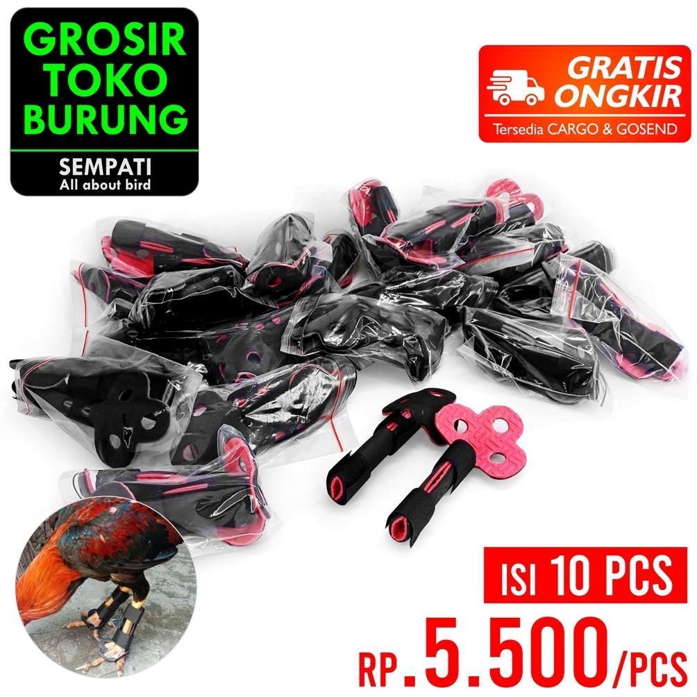 SEMPATI GROSIR Sepatu Ayam Anti Bubul Bahan Spon Isi 10 Pcs Sepatu Bungkus Bubul Kaki Ayam Jago Laga