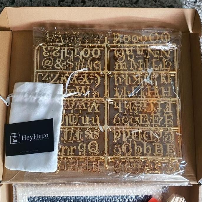 

Heyhero Felt Letter Board 10' / Diy Letter Board Gold New Stok