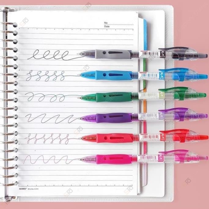 

12 Pcs Pen Gel Kenko K-1 Retractable 0.5 Mm - K1 Clicker New Stok