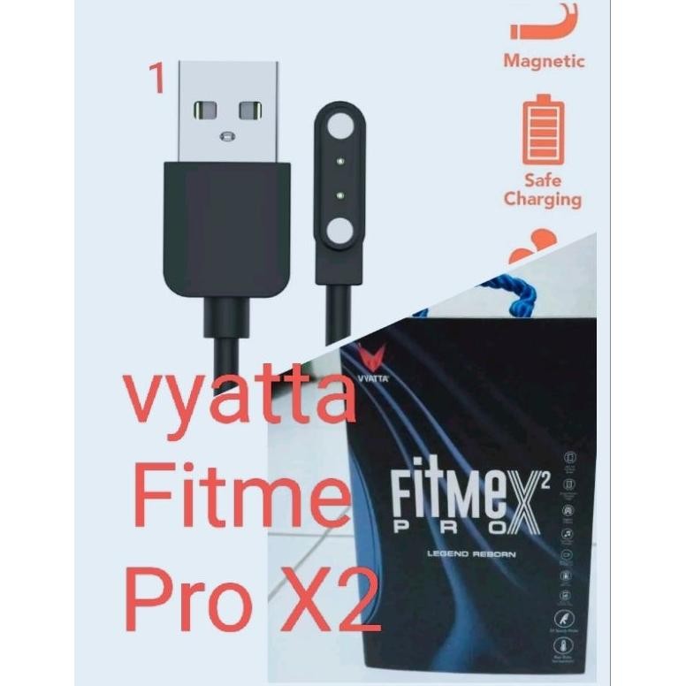 Vyatta Fitme Pro X2 Smart Watch Kabel Charger Smartwatch Vyatta Fitme Pro X2 Magnetic 2 Pin Kabel ca