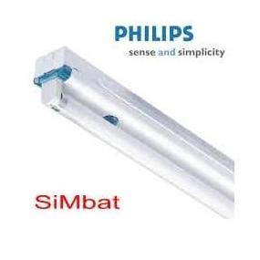 Kap Lampu TL Philips TMS012 1x36W | Dudukan Simbat TL LED / Neon