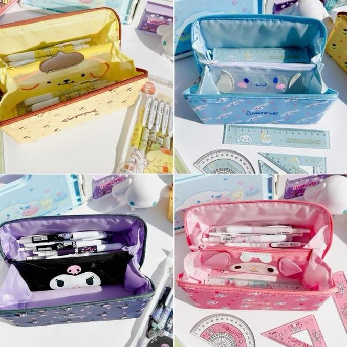 

Kawaii Sanrio Pencil Box Make Up Bag Kotak Pensil Tas Make Up Kuromi New Stok