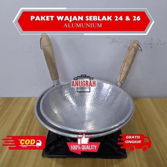 

Paket Hemat Wajan Seblak 24 cm & 26 cm Aluminium Tempa Anti Lengket Kitchenware Peralatan