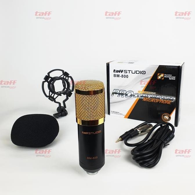 Mic Studio BM800 Taffstudio BM 800 Condenser + Shockmount Podcasting