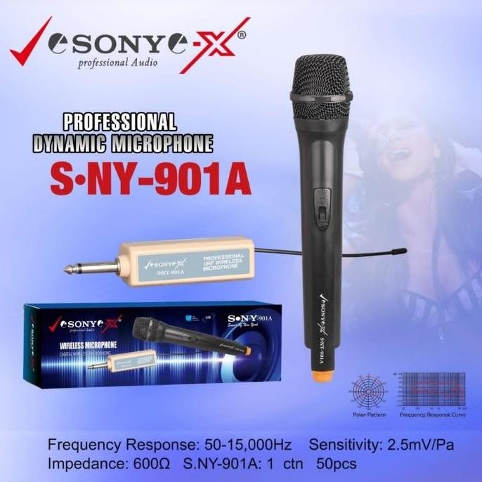 Sony Wireless Microphone Karaoke Mic Tanpa Kabel SONY Original