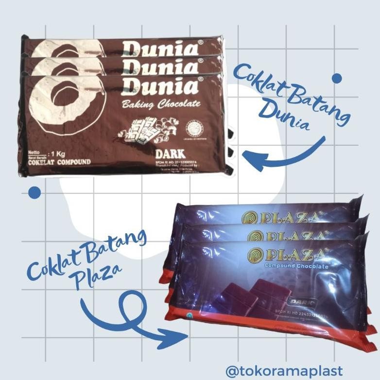 

Hot Coklat Batang Dunia / Plaza 1Kg / Compound Dunia / Coklat Compound / Coklat Dark Compound / Coklat Es Kulkul / Topping Es Kulkul / Coklat Karakter Gq-68