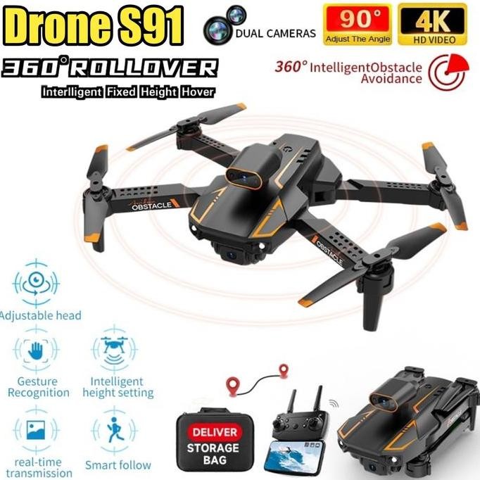 ready S91 Drone 4K Dual Kamera RC Quadcopter wifi fpv Mini drone VS E99 pro