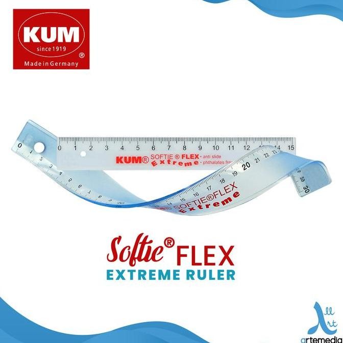 

Penggaris Plastik Kum Softie Flex Extreme Ruler Alat Gambar New Stok