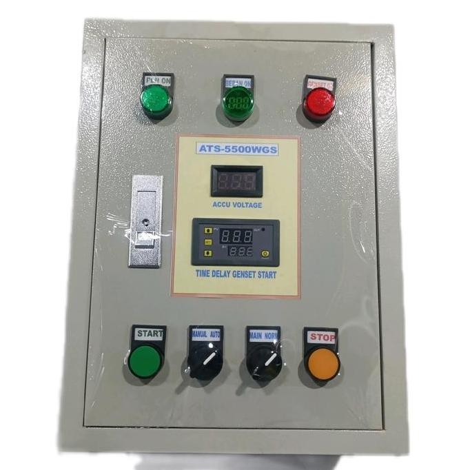 ready  Panel ATS dengan Fitur Charger Aki Genset Otomatis untuk Genset ATS-5500WGS