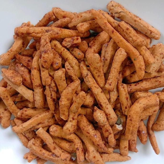 

Basreng Pedas Daun Jeruk 200 Gram Cemilan Gurih Renyah Food Snacks Makanan Goreng