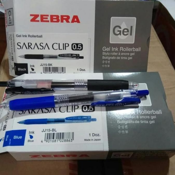

Pulpen Zebra Sarasa Hitam 0.5 1 Lusin 12 Pcs Harga !!! New Stok